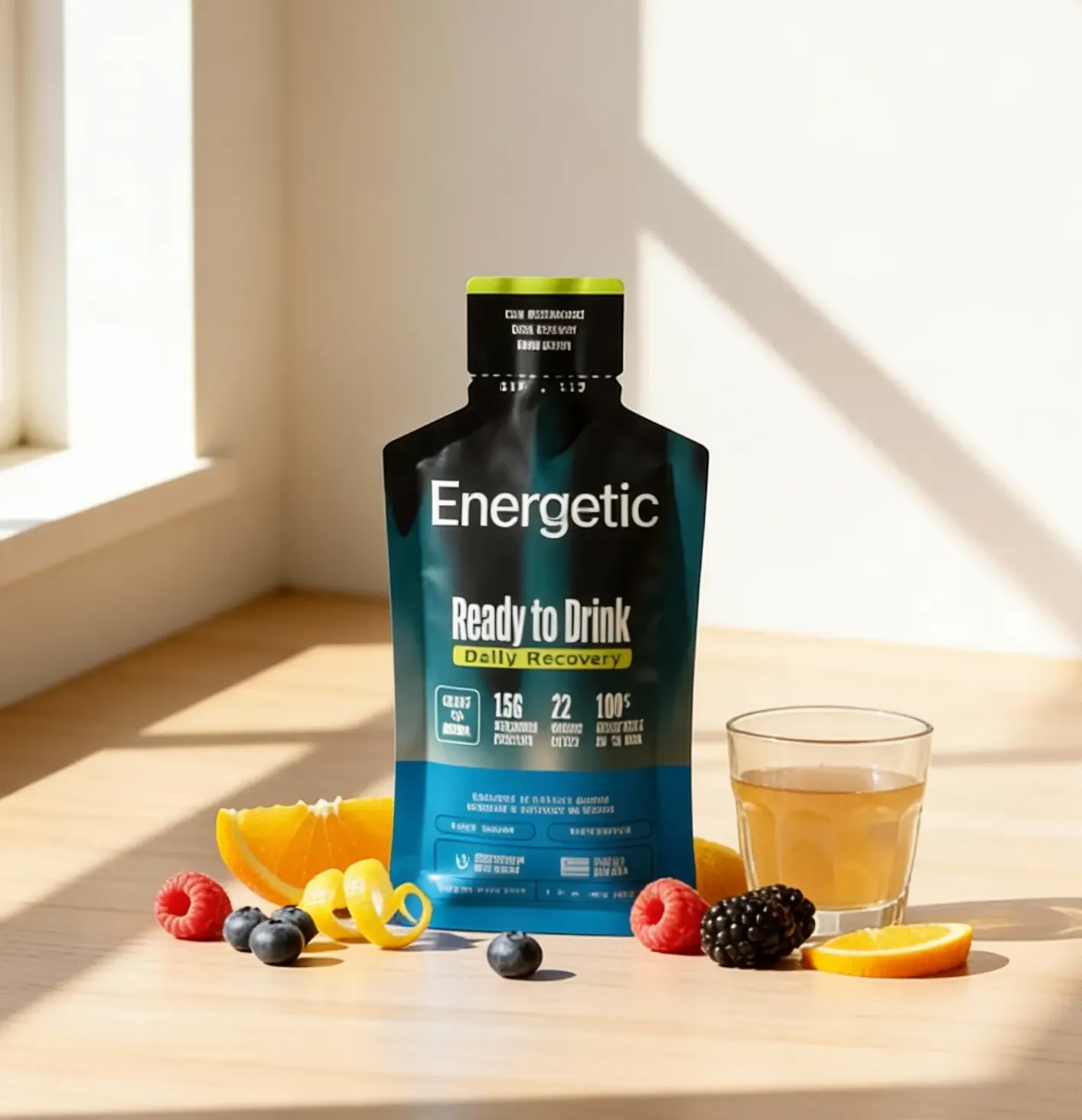 Shopify website design for energy drink brands